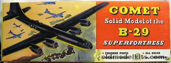 Comet 1/64 Boeing B-29 Superfortress  - 25.5 inch Wing Span Solid Model, M3 plastic model kit